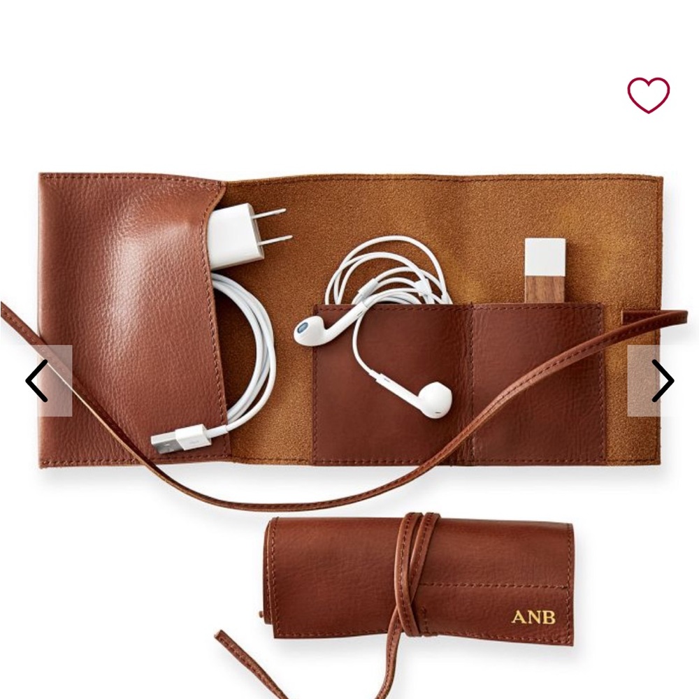 Mark & Graham Tan Leather LEATHER CHARGER ROLL UP